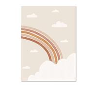 SHOUXI Art Poster Decor Unframed Nursery Wall Pictures Love Canvas Painting Sun Rainbow Prints Alpaca Bear Posters And Nordic Paintings Kids Room Decor(B,40X50cm)