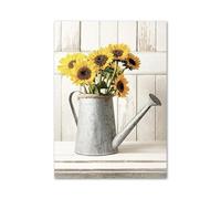 SHOUXI Art Poster Decor Unframed Sunflower Orchid Butterfly Yellow Dahlia Beige Posters No Frame Prints Wall Art Canvas Pictures Living Room Decor(E,60X90cm)