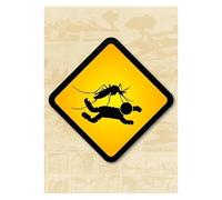 SHOUXI Art Poster Decor Unframed Yellow Danger Warning Signs Wild Animals Print Posters Wall Art Minimalist Modern Canvas Painting Decor Frameless(G,20x30cm)