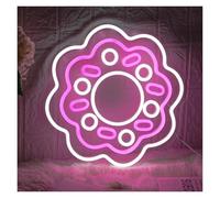 SHOUXI Sign Lamp Donut Neon, Suitable for Kitchen, Bakery, Food Neon Sign,Suitable for Living Room, Birthday Party 30x30cm