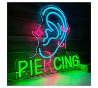 SHOUXI Sign Lamp Ear Piercing Neon Sign LED Light for Studio, Salon Decor, Beauty Shop Room Bedroom Game Pet Store Birthday Party 45cm