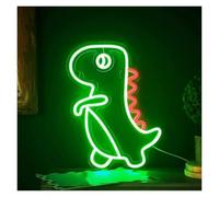 SHOUXI Sign Lamp Green Dinosaur Neon Signs USB Powered, Dinosaur Neon Lights Suitable for Party Wall Decor Glow Sign 28cmx38cm