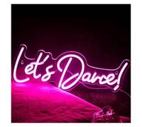 SHOUXI Sign Lamp Let's Dance Neon Sign LED Light Dimmable USB Powered for Drink Bar Man Cave Bedroom Hotel Shop Game Room Party Wall Decor 15.75inx6.3in