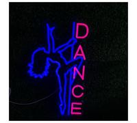 SHOUXI Sign Lamp Pole Dancing Neon Sign,Dancer, Dance Studio Decoration, Party Home Bedroom Decor 19.69x11.81in/50x30cm(F)