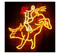 SHOUXI Sign Lamp Rodeo Neon Sign USB Dimmable LED Light for for Bar Birthday Party Gaming Room Bedroom Decorations 12.3x10.3in