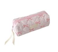 Shouxiut Bow Pencil Case, Bow Pencil Pouch, Bows Makeup Bag, Multifunctional Stationery Pouch with Zipper, Portable Pencils Makeup Brush Bags, Cosmetics Holder Organizer for Skin Care Products