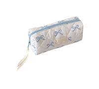 Shouxiut Bow Pencil Case, Bow Pencil Pouch, Bows Makeup Bag, Multifunctional Stationery Pouch with Zipper, Portable Pencils Makeup Brush Bags, Cosmetics Holder Organizer for Skin Care Products