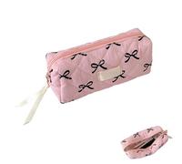 Shouxiut Bow Pencil Case, Bow Pencil Pouch, Bows Makeup Bag, Multifunctional Stationery Pouch with Zipper, Portable Pencils Makeup Brush Bags, Cosmetics Holder Organizer for Skin Care Products