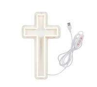 Shouxiut Cross LED Sign - Lighted Religious Sign | Decorative Ambient Light,for Homeowners Home Living Room Bedroom Office Entryway Gatherings Holiday Meditation Wedding Bar Coffee Shop