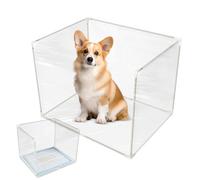 Shouxiut Litter Box Wall Shield - Easy Clean Litterbox Enclosure Wall Shield,Dog Privacy Screen Transparent Toilet Training Kit for Bedroom Dorm Apartment Home Balcony