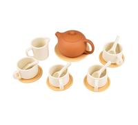 Shouxiut Little Girls Tea Set | Dress Up Playset,Silicone Tea Cup Set,for Playdates Birthday Holiday Playroom Kindergarten Family Night Daycare Centers Home School