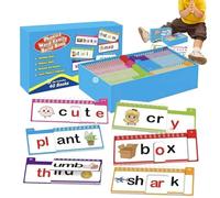 Shouxiut Read and Rhyme Activity Book - Vocabulary Learning Book | Learn To Read Phonics Flash Cards | for Ages 3-8 Language Building Kindergarten Classroom Preschool Homeschool
