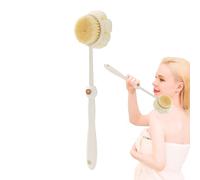 Shouxiut Shower Brush | Long Handled Scrub Brush for Shower - Hard-to-Reach Areas Deep Washing Tool, Double-Sided Scrubber for Bathtub, Travel, Dormitory