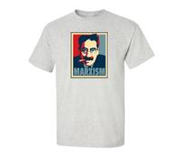 SHOUZUREN Groucho Marx Marxism Funny T-Shirt White L