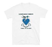 SHOUZUREN Leonard Cohen The Future Album Cover T-Shirt Leonard Cohen Lover Gift White XL