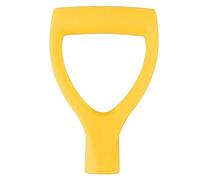 Shovel D Grip Handle 3.2cm/1.26in Inside Diameter Plastic Spade Grip Shovel Handle Replacement for Digging Raking(Yellow)