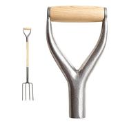 Shovel Handle Replacement - 337g Effort-Saving Metal Wood Anti-Rust Replacement Part | Reliable Stable Shovel Grip D Handle Time-Saving for Raking Shoveling Forking