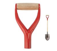 Shovel Handle Replacement - 337g Effort-Saving Metal Wood Anti-Rust Replacement Part | Reliable Stable Shovel Grip D Handle Time-Saving for Raking Shoveling Forking