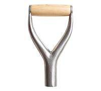 Shovel Handle Replacement - Effort Saving Metal Wood D Grip, Anti Rust Part | Reliable Replacement Handle with Strong Stable Design, Time Saving Grip for Shoveling Raking Digging Forking Tools