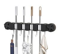 Shovel Hanger, Space Saving Brush Organizer, Self-adhesive Mount with Strong Grip, Rustproof Storage Stand, Sleek Modern Base with Hook Design, Hanging Bracket for Kitchen and Bathroom