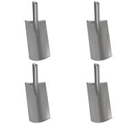 vidaXL Shovel Head 4 pcs Silver 43 x 17 cm Powder-Coated Steel