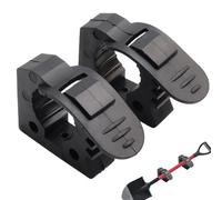 Shovel Holder, Quick Release Clamp 2Pcs Non-Slip Rubber Clamp for 1.18-1.57in Diameter Tools Universal Strong Load TUV ATV Van Trucks Quick Grip Clamps for Shovel Axe