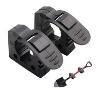 Shovel Mount,Quick Release Clamp 2Pcs Non-Slip Rubber Clamp for 1.18-1.57in Diameter Tools Universal Strong Load TUV ATV Van Trucks Quick Grip Clamps for Shovel Axe
