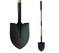 Shovel Round Nose Long Handle Fence Posts Spade Wooden Handle Quality American Type 4ft 48"_AB