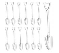 Shovel Shape Demitasse Espresso Mini Coffee Spoons, 4.7 Inches Stainless Steel, Small for Dessert, Tea, Appetizer, Party Supplies 10 Pcs