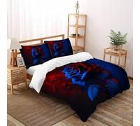 SHOVERKD 3D Printed Dual Ice And Fire Rose Quilt Cover Plant Flower Bedding Set 3 Pieces Luxury Microfiber with Pillowcases,Hidden Zipper for Teens And Adults Super King(260x220cm) Room Decor