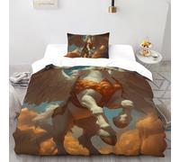 SHOVERKD 3D Printed Majestic Pegasus Flight Duvet Cover Fantasy Animal Bedding Set 2 Pieces Soft Microfiber with Pillowcases,Hidden Zipper for Kid Teens Single（135x200cm） Room Decor