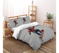 SHOVERKD 3D Printed Ski Paint Leap Duvet Cover Sport Bedding Set 3Pcs Soft Microfiber with Pillowcases,Hidden Zipper for Kid Teens King（220x240cm） Modern Home Decor