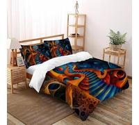 SHOVERKD 3D Printed Stellar Ascent Sanctuary Quilt Cover Universe Galaxy Bedding Set 3 Pieces Soft Microfiber with Pillowcases,Hidden Zipper for Kid Teens Double(200x200cm) Room Decor
