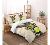 SHOVERKD 3D Printed Sunglasses Bubble Zebra Duvet Cover Wildlife Land Animal Bedding Set 3Pcs Soft Microfiber with Pillowcases,Hidden Zipper for Teens and Adults King(220x240cm) Room Decor