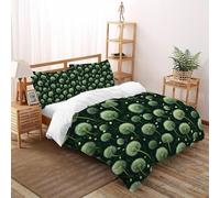 SHOVERKD 3D Printed Wishing Dandelion Field Duvet Cover Plant Flower Bedding Set 3Pcs Luxury Microfiber with Pillowcases,Hidden Zipper for Kid Teens King（220x240cm） Room Decor