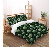 SHOVERKD 3D Printed Wishing Dandelion Field Quilt Cover Plant Flower Bedding Set 3Pcs Luxury Microfiber with Pillowcases,Hidden Zipper for Kid Teens Double（200x200cm） Room Decor