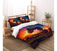 SHOVERKD Apex Monster Truck Fury Bedding Set 3D Printed Vehicle Theme Duvet Cover Set 3 Pcs Microfiber Quilt Cover Suitable for Boys & Girls with Pillowcase King(220x240cm)