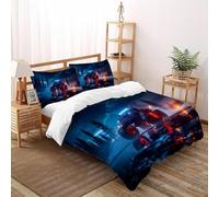 SHOVERKD Arctic Monster Truck Warrior Bedding Set 3D Digital Printing Vehicle Theme Duvet Cover Set 3 Pcs Microfiber Comforter Cover for Boys & Girls with Pillowcase Super King(260x220cm)