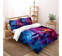 SHOVERKD Drum Set Bedding Set 3 Pieces 3D Digital Printing Music Themes Duvet Cover Set Chic Breathable Comforter Cover Girl Woman with Pillowcase Double（200x200cm）