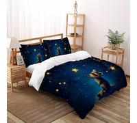 SHOVERKD Pointing Sky Raccoon Bedding Set 3D Printed Cute Animal Theme Duvet Cover Set 3 Pcs Microfiber Comforter Cover for Family,couple,children with Pillow Super King(260x220cm)
