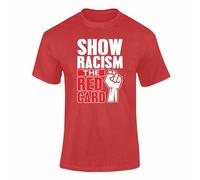 Show Anti-Racism the Red Card T Shirt - Wear Red Day Top for Kids and Adults, Awareness School Event Outfit XL Style 2