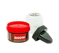 SHOW Brown Instant Shine Shoe Polish Cream with Sponge for Shoes Boots Bags - Unisex 50ml 1 Unit Polish Cream - Leather Nourishment and Conditioner - Shoe Care Products