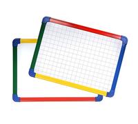 Show Me A3 Magnetic Framed Whiteboards 5-Pieces, Gridded/Plain