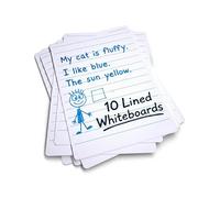 Show-me A4 Lined Flexible Whiteboards, Pack of 10