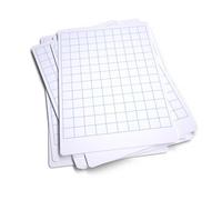 Show-me - A4 Mini Whiteboards | Grid Drywipe Boards | Lightweight 0.5mm Super-Flexible Design | Portable Classroom and Study Essential for School Use, Pack of 10