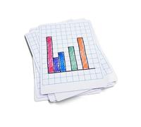 Show-me - A4 Mini Whiteboards | Gridded Drywipe Boards | Lightweight 0.5mm Super-Flexible Design | Portable Classroom and Study Essential for School Use, Pack of 10