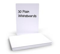 Show-me - A4 Mini Whiteboards | Plain Drywipe Boards | Lightweight 0.5mm Super-Flexible Design | Portable Classroom and Study Essential for School Use, Pack of 30