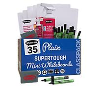 Show-me A4 Plain Supertough Whiteboard Set Double Sided Pack of 107
