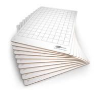Show Me A4 Rigid Drywipe Grid Lapboards, Gridded A4 Dry Wipe Board, A4 Mini Whiteboard, Perfect Classroom Whiteboard For Teachers Or Home, 10-Pieces Pack
