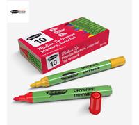 Show-Me Assorted Medium Drywipe Markers (Pack Of 10)